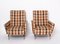 Mid-Century Italian Armchairs with Check Fabric by Marco Zanuso, 1950s, Set of 2, Image 4