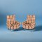 Mid-Century Italian Armchairs with Check Fabric by Marco Zanuso, 1950s, Set of 2, Image 8