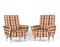 Mid-Century Italian Armchairs with Check Fabric by Marco Zanuso, 1950s, Set of 2, Image 7