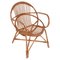 Mid-Century Italian Shell-Shaped Armchair in Rattan and Bamboo by Franco Albini, 1950s 1