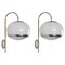 Italian Sconces in White Acrylic Glass and Brass from Stilux, 1970s, Set of 2, Image 1