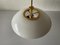 German Lux Pendant Lamp in Opaline Glass and Brass by Limburg, 1960s 8