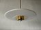 German Lux Pendant Lamp in Opaline Glass and Brass by Limburg, 1960s 6