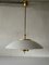 German Lux Pendant Lamp in Opaline Glass and Brass by Limburg, 1960s 1