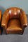 Leather Club Chairs with Black Piping, Set of 2 6