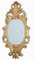 Espejo rococó italiano dorado con marco tallado vidrio oval, Imagen 1