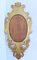 Espejo rococó italiano dorado con marco tallado vidrio oval, Imagen 3