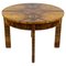 20th Century Art Deco Round Coffee Table in Burr Walnut, 1920s 1