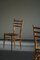 Modern Italian Dining Chairs in Beech and Wicker by Gio Ponti, 1960s, Set of 4 10