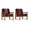 Mid-Century Modern Lounge Chairs in Oak by Henning Kjærnulf, 1960s, Set of 2 1