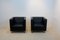 Leather & Aluminium Armchairs by Kunihide Oshinomi for Matteo Grassi, Set of 2 1