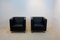 Set of Leather & Aluminium Armchairs by Kunihide Oshinomi for Matteo Grassi 1