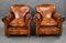 Antique Leather Club Chairs, 1920s, Set of 2 2