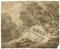 John White Abbott, Charrette tirée par des chevaux dans un paysage du Devon, 1844, Dessin à l'encre et au lavis 1