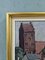 Aerial View, 1950s, Oil on Board, Framed 10