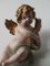 Carved Wood Angel Figure with Harp 1