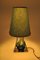 Table Lamp with Lampshade in Green Crystal from Val Saint Lambert 3