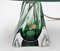 Table Lamp with Lampshade in Green Crystal from Val Saint Lambert 2