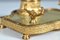 Calamaio antico, portapenne o portapenne in bronzo dorato, fine XIX secolo, Immagine 2