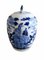 Chinese Porcelain Ginger Jar with Lid Cobalt Blue Decorations, 1862 1