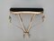 Vintage Italian Wall Mounted Console Table in Brass, 1950s, Image 1
