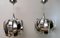 Space Age Polished Steel Chandeliers, 1960, Set of 2 3
