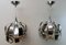 Space Age Polished Steel Chandeliers, 1960, Set of 2 4