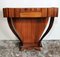 Art Deco Console Table with Green Glass Top, 1950 4