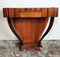 Art Deco Console Table with Green Glass Top, 1950 4