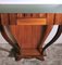 Art Deco Console Table with Green Glass Top, 1950 6