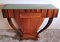 Art Deco Console Table with Green Glass Top, 1950, Image 3