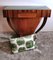 Art Deco Console Table with Green Glass Top, 1950 16