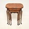 Tables Gigognes Antiques en Ronce de Noyer, 1920s, Set de 3 2