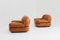 Fauteuils Cognac en Cuir par Sapporo pour Mobil Girgi, Italie, 1970s, Set de 2 10