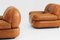 Cognac Leather Armchairs by Sapporo for Mobil Girgi, Italy, 1970s, Set of 2 9