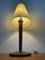 Vintage Dutch Table Lamp in Fiberglass and Wood from Philips, Image 6