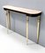 Vintage Ebonized Beech Console Table with Portuguese Pink Marble Top, 1960s, Image 1