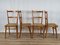 Vintage Dining Chairs in Beech & Woven Rope, 1950s, Set of 4 2
