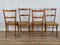 Vintage Dining Chairs in Beech & Woven Rope, 1950s, Set of 4 3