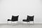 Mid-Century Scandinavian Modern Black Patchwork Leather Lounge Chairs from Ikea, 1980s, Set of 2, Image 6