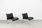 Fauteuils Scandinaves Modernes Mid-Century en Cuir Patchwork Noir de Ikea, 1980s, Set de 2 1