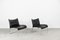 Mid-Century Scandinavian Modern Black Patchwork Leather Lounge Chairs from Ikea, 1980s, Set of 2 1