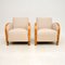 Swedish Art Deco Satin Birch Armchairs, 1930s, Set of 2 2