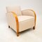 Swedish Art Deco Satin Birch Armchairs, 1930s, Set of 2 7