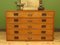 Cassettiera antica in legno di pino con maniglie in ottone della campagna militare, Immagine 24