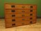 Antique Pine Plan Chest with Military Campaign Brass Handles 3