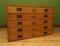 Antique Pine Plan Chest with Military Campaign Brass Handles, Image 3