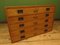Antique Pine Plan Chest with Military Campaign Brass Handles 20