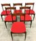 Italian Rosewood Dining Chairs, 1960s, Set of 6 11