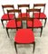 Italian Rosewood Dining Chairs, 1960s, Set of 6, Image 11